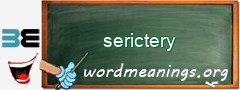 WordMeaning blackboard for serictery